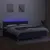 Produktbild 5 för Ramsäng med madrass & LED blå 160x200 cm tyg