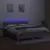 Produktbild 4 för Ramsäng med madrass & LED ljusgrå 180x200 cm tyg