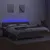Produktbild 4 för Ramsäng med madrass & LED taupe 200x200 cm tyg