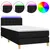 Produktbild 2 för Ramsäng med madrass & LED svart 90x190 cm tyg