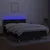 Produktbild 4 för Ramsäng med madrass & LED svart 140x190 cm tyg