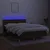 Produktbild 4 för Ramsäng med madrass & LED mörkbrun 140x190 cm tyg