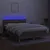 Produktbild 4 för Ramsäng med madrass & LED taupe 140x190 cm tyg