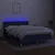 Produktbild 4 för Ramsäng med madrass & LED blå 140x190 cm tyg 