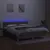 Produktbild 4 för Ramsäng med madrass & LED taupe 160x200 cm tyg