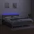 Produktbild 4 för Ramsäng med madrass & LED ljusgrå 180x200 cm tyg