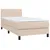 Produktbild 3 för Ramsäng med bäddmadrass & LED cappuccino 90x190 cm konstläder