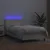 Produktbild 4 för Ramsäng med madrass & LED gräddvit 90x200 cm konstläder