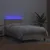 Produktbild 4 för Ramsäng med bäddmadrass & LED cappuccino 100x200 cm konstläder