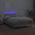 Produktbild 4 för Ramsäng med bäddmadrass & LED cappuccino 120x200 cm konstläder