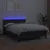 Produktbild 4 för Ramsäng med madrass & LED svart 140x190 cm konstläder