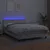 Produktbild 4 för Ramsäng med madrass & LED vit 140x190 cm konstläder