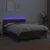 Produktbild 4 för Ramsäng med madrass & LED brun 140x190 cm konstläder