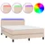 Produktbild 2 för Ramsäng med bäddmadrass & LED cappuccino 140x190 cm konstläder