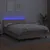 Produktbild 4 för Ramsäng med bäddmadrass & LED cappuccino 140x190 cm konstläder