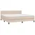 Produktbild 3 för Ramsäng med bäddmadrass & LED cappuccino 200x200 cm konstläder