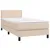 Produktbild 3 för Ramsäng med bäddmadrass & LED cappuccino 90x190 cm konstläder