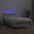 Produktbild 4 för Ramsäng med bäddmadrass & LED cappuccino 100x200 cm konstläder