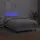 Ramsäng med madrass & LED vit 120x200 cm konstläder