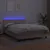 Produktbild 4 för Ramsäng med bäddmadrass & LED cappuccino 140x190 cm konstläder