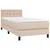 Produktbild 3 för Ramsäng med bäddmadrass & LED cappuccino 90x190 cm konstläder