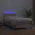 Produktbild 4 för Ramsäng med bäddmadrass & LED cappuccino 90x200 cm konstläder