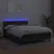 Produktbild 4 för Ramsäng med madrass & LED svart 140x190 cm konstläder
