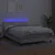 Produktbild 4 för Ramsäng med madrass & LED vit 140x190 cm konstläder