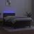 Produktbild 4 för Ramsäng med madrass & LED mörkgrå 80x200 cm sammet