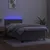 Produktbild 4 för Ramsäng med madrass & LED ljusgrå 90x190 cm sammet