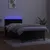 Produktbild 4 för Ramsäng med madrass & LED svart 90x200 cm sammet