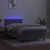 Produktbild 4 för Ramsäng med madrass & LED ljusgrå 100x200 cm sammet