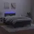 Produktbild 4 för Ramsäng med madrass & LED svart 120x200 cm sammet