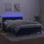 Produktbild 4 för Ramsäng med madrass & LED mörkblå 140x190 cm sammet