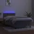 Produktbild 3 för Ramsäng med madrass & LED ljusgrå 80x200 cm sammet