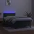 Produktbild 3 för Ramsäng med madrass & LED mörkgrön 90x190 cm sammet