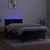 Produktbild 3 för Ramsäng med madrass & LED svart 90x200 cm sammet