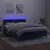 Produktbild 3 för Ramsäng med madrass & LED mörkblå 140x190 cm sammet