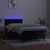 Produktbild 3 för Ramsäng med madrass & LED svart 80x200 cm sammet
