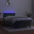 Produktbild 3 för Ramsäng med madrass & LED mörkgrön 90x190 cm sammet