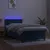 Produktbild 3 för Ramsäng med madrass & LED mörkblå 90x190 cm sammet