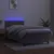 Produktbild 3 för Ramsäng med madrass & LED ljusgrå 100x200 cm sammet