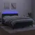 Produktbild 3 för Ramsäng med madrass & LED mörkgrön 140x190 cm sammet