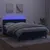 Produktbild 3 för Ramsäng med madrass & LED mörkblå 140x190 cm sammet