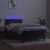 Produktbild 4 för Ramsäng med madrass & LED mörkgrå 90x190 cm sammet