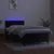 Produktbild 4 för Ramsäng med madrass & LED svart 90x190 cm sammet