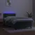 Produktbild 4 för Ramsäng med madrass & LED mörkgrön 90x190 cm sammet
