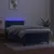 Produktbild 4 för Ramsäng med madrass & LED mörkblå 90x190 cm sammet
