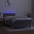 Produktbild 4 för Ramsäng med madrass & LED ljusgrå 90x200 cm sammet