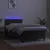 Produktbild 4 för Ramsäng med madrass & LED mörkgrå 100x200 cm sammet